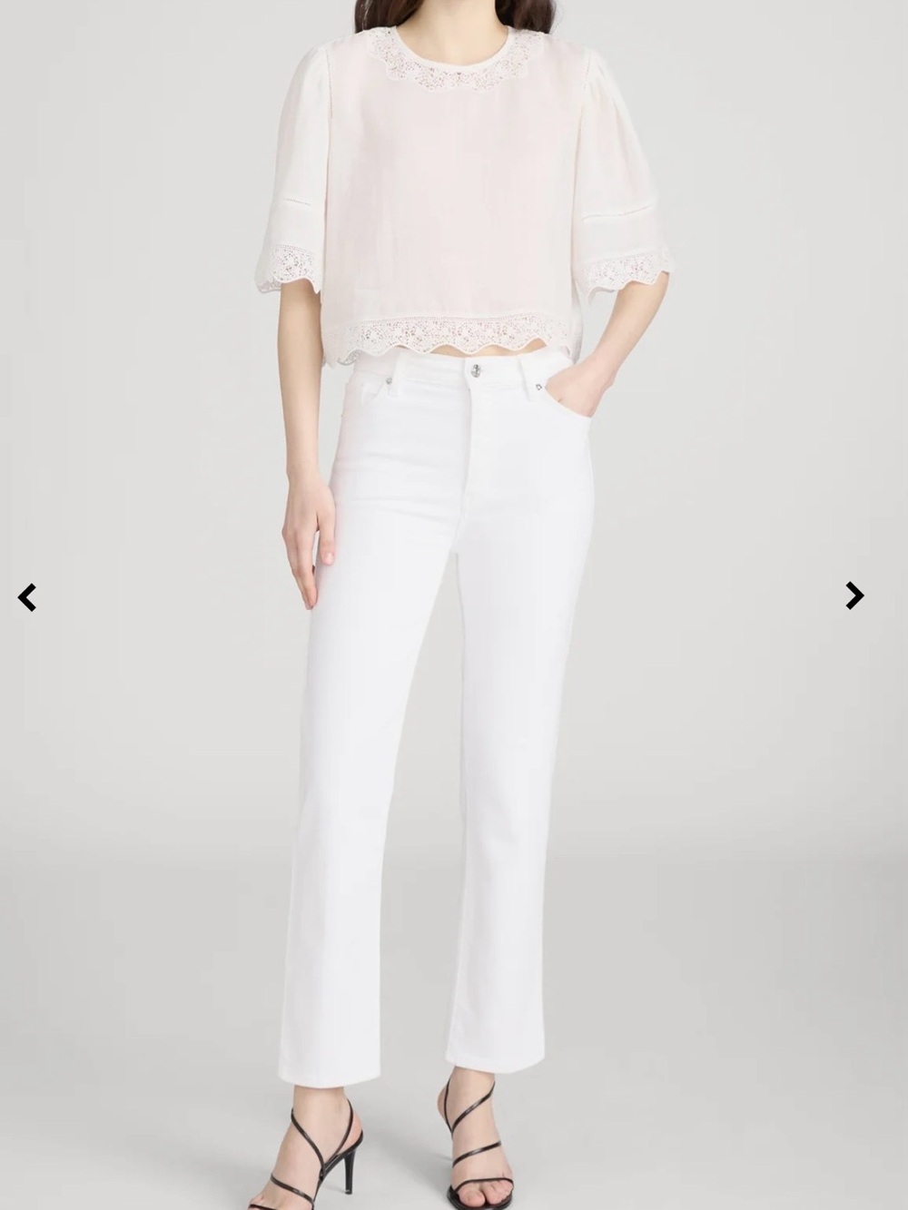 Frame Denim - Le Sleek Straight White Jeans - Picture 5 of 11